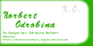 norbert odrobina business card